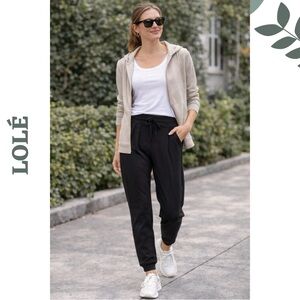 Lole Black Jogger Pants Women’s Medium | High Rise Drawstring